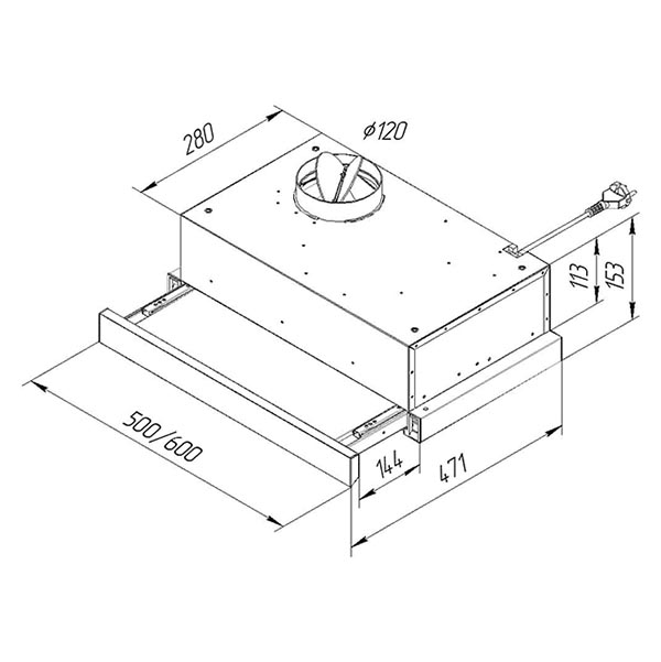 Вытяжка Pyramida TL 60 SLIM IX